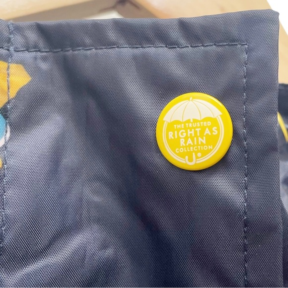 Joules Packable Raincoat Navy Blue Umbrella Ducks Hooded Jacket Women’s Size 4 - Picture 8 of 15